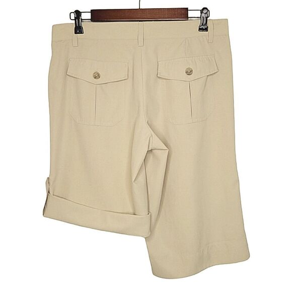 Weatherproof Garment Co. Khaki Roll Tab Outdoor Hiking Bermuda Shorts Size 8 - Picture 2 of 5